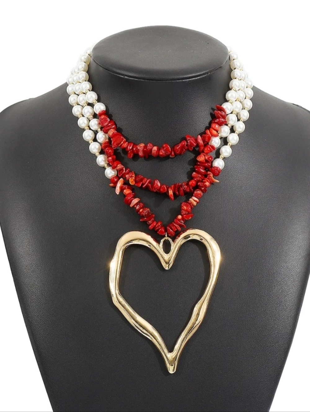Heart Pendant Necklace with Your Choice Gold or Silver Heart Blue, Red, Or Other - Picture 12 of 17
